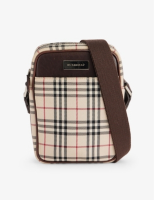 RESELFRIDGES: Pre-Loved Burberry House Check Canvas Cross-Body Bag