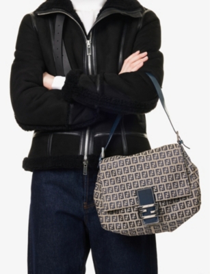 RESELFRIDGES: Pre-Loved Fendi Zucchino Mamma Canvas Shoulder Bag