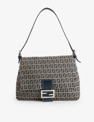 RESELFRIDGES: Pre-Loved Fendi Zucchino Mamma Canvas Shoulder Bag