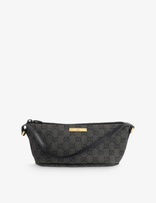 RESELFRIDGES: Pre-Loved Gucci GG Boat Denim Shoulder Bag