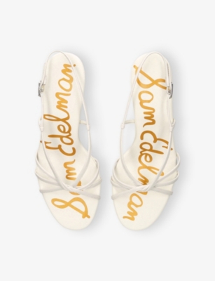 SAM EDELMAN: Cressa Leather Kitten-Heel Sandals