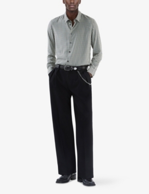 THE KOOPLES: Checked Long-Sleeved Woven Shirt