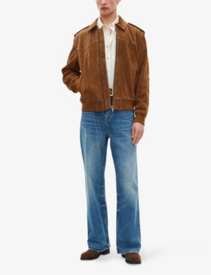 THE KOOPLES: Classic-Collar Western Suede Jacket