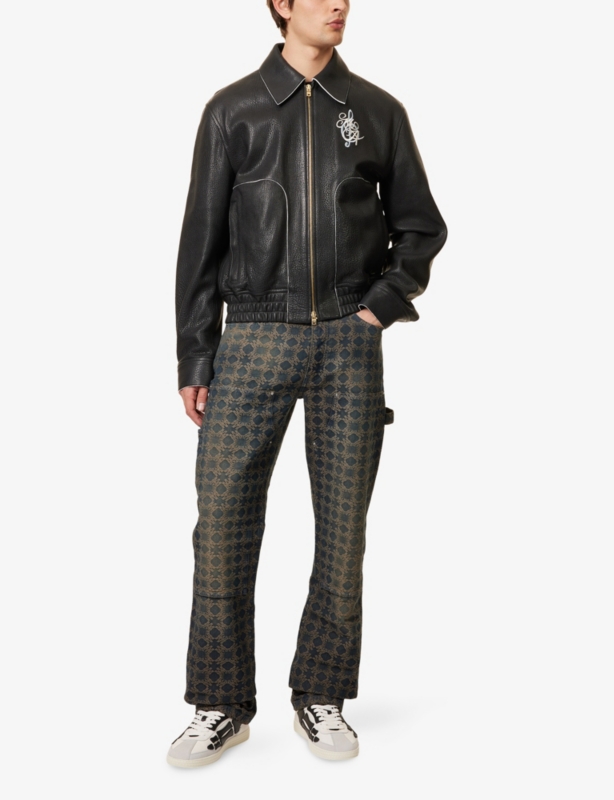 Music Relaxed-Fit Leather Jacket