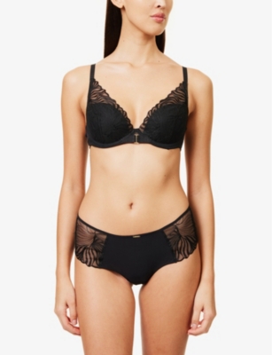 Chantelle Womens Legend Lace Stretch-woven Briefs Black In Black