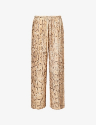 DRIES VAN NOTEN: Sequin-Embellishment Wide-Leg Woven Trousers