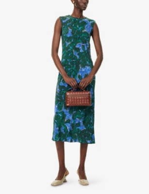 DRIES VAN NOTEN: Depal Sleeveless Embellished Silk Midi Dress
