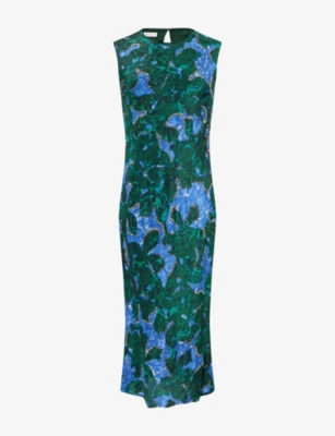 DRIES VAN NOTEN: Depal Sleeveless Embellished Silk Midi Dress