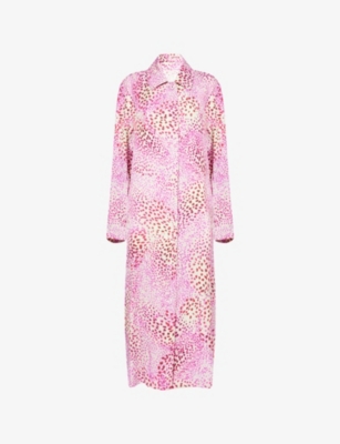 DRIES VAN NOTEN: Abstract-Print Two-Welt-Pockets Woven Coat
