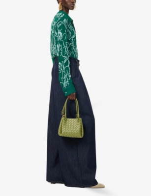 DRIES VAN NOTEN: Pamplona Pleat Wide-Leg Denim Jeans