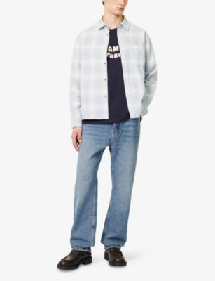 AMI PARIS: Brand-Appliqué Crew-Neck Cotton-Jersey T-Shirt