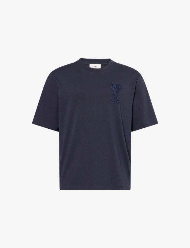 Embroidered Crew-Neck Oversize Cotton-Jersey T-Shirt