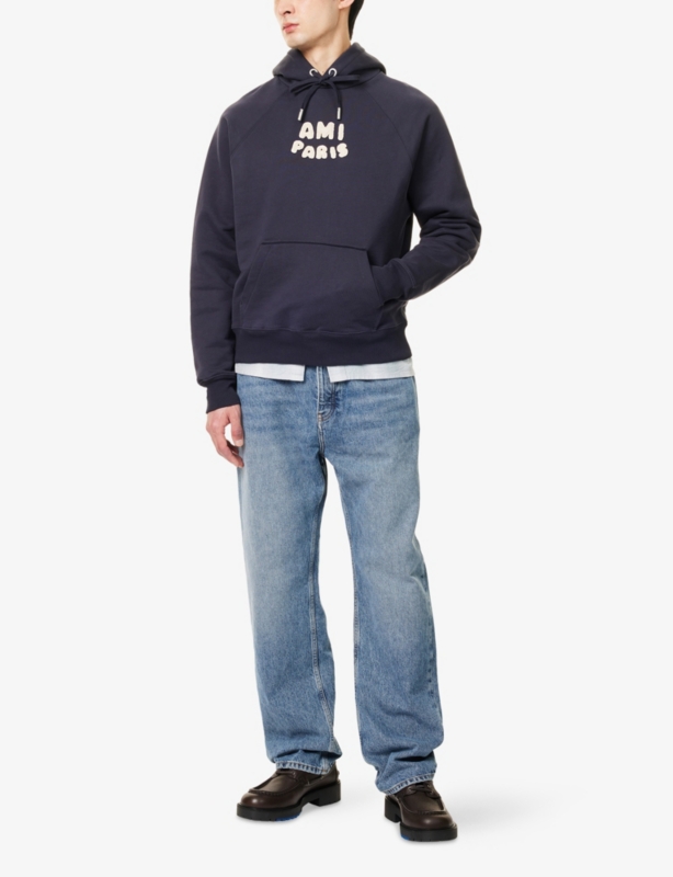 Kangaroo-Pocket Relaxed-Fit Cotton-Jersey Hoody