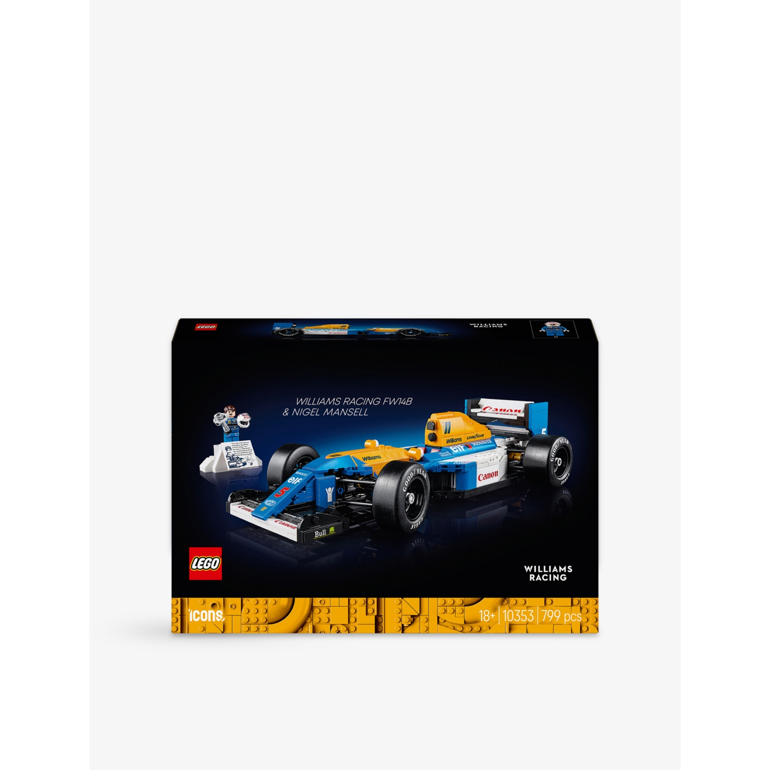 LEGO Icons 10353 Williams Racing FW14B & Nigel Mansell Car Playset