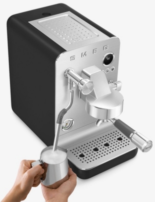 Smeg Mini Stainless-steel Espresso Coffee Machine Black In Black