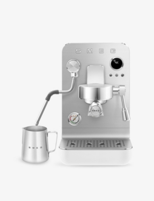 Smeg Mini Stainless-steel Espresso Coffee Machine White In White