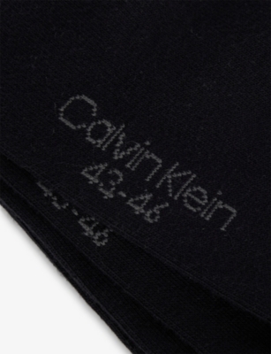 CALVIN KLEIN: Logo-Print Pack of Two Cotton-Blend Socks