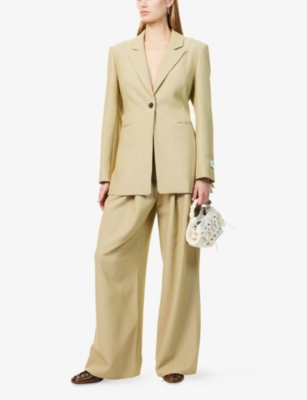 GANNI: Suiting Wide-Leg Stretch-Woven Trousers