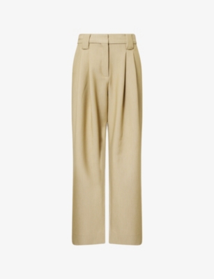 GANNI: Suiting Wide-Leg Stretch-Woven Trousers