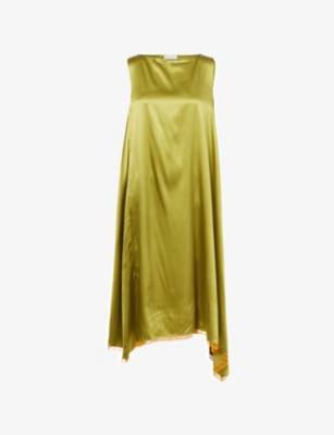 DRIES VAN NOTEN: Lace Sleeveless Stretch-Silk Midi Dress