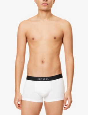 SUNSPEL: Branded-Waistband Stretch-Cotton Boxer Trunks