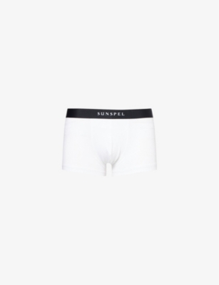 SUNSPEL: Branded-Waistband Stretch-Cotton Boxer Trunks