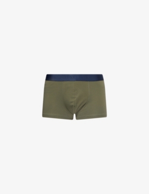 SUNSPEL: Branded-Waistband Stretch-Cotton Boxer Trunks