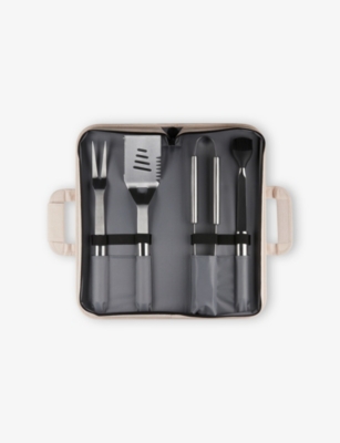LE CREUSET: Set Of Five Stainless-Steel BBQ Tools And Carry Case