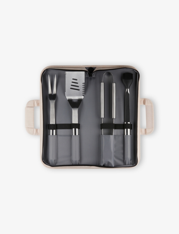 Set Of Five Stainless-Steel BBQ Tools And Carry Case
