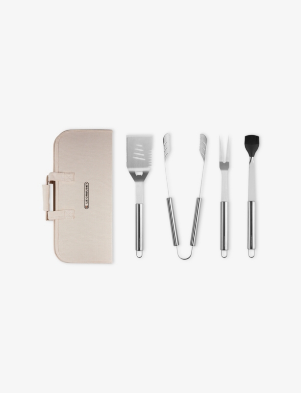 Set Of Five Stainless-Steel BBQ Tools And Carry Case