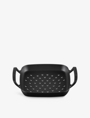 LE CREUSET: BBQ Outdoor Square Cast Iron Grilling Basket 30cm