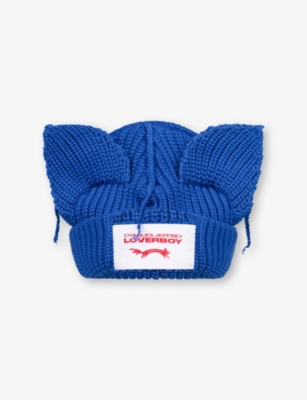 CHARLES JEFFREY LOVERBOY: Chunky Ear Logo-Patch Knitted Beanie