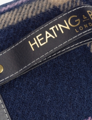 HEATING & PLUMBING LONDON: Checked Waterproof Wool Picnic Blanket 183cm x 145cm