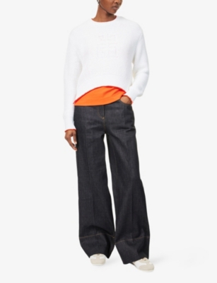 GIVENCHY: Crewneck Embossed-Logo Knitted Jumper