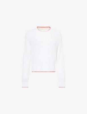 GIVENCHY: Crewneck Embossed-Logo Knitted Jumper