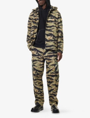 GIVENCHY: Camouflage-Pattern Hooded Cotton Windbreaker Jacket