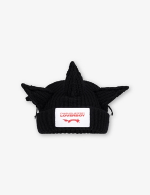CHARLES JEFFREY LOVERBOY: Berserker Logo-Patch Knitted Beanie
