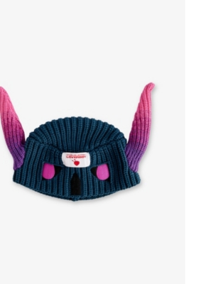Charles Jeffrey Loverboy Mens P.e.k.k.a. Ear-embellished Cotton Beanie Black + Purple + Pink