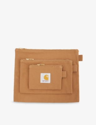 CARHARTT WIP: Logo-Patch Set of Three Canvas Pouches