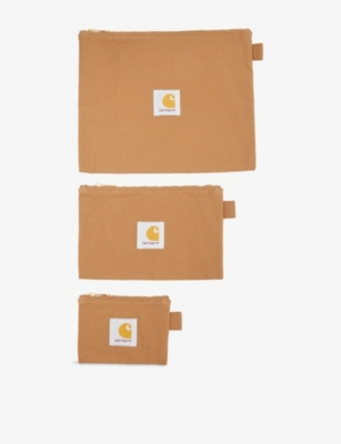 CARHARTT WIP: Logo-Patch Set of Three Canvas Pouches