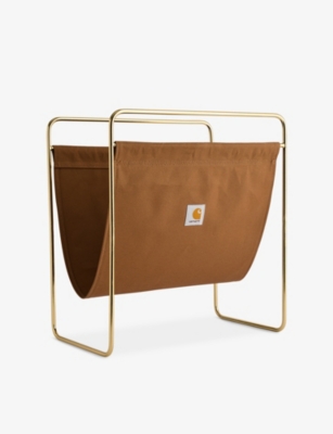 CARHARTT WIP: Logo-Embroidered Canvas Magazine Stand