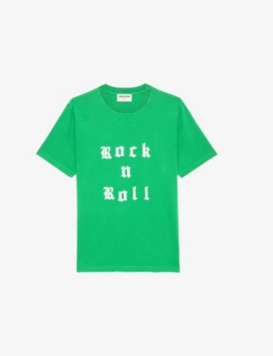 ZADIG&VOLTAIRE: Slogan-Print Short-Sleeve Cotton T-Shirt