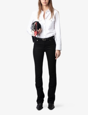 Zadig & Voltaire Womens Thelma Long-sleeve Cotton Shirt Judo In Judo