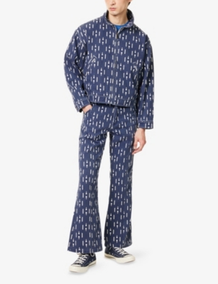HONOR THE GIFT: Riding Flared Printed Denim Jeans