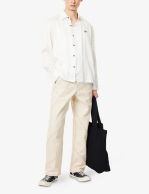 HONOR THE GIFT: Racing Straight-Leg Cotton Trousers