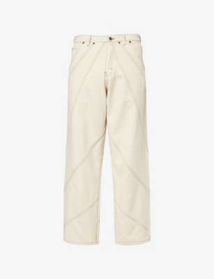 HONOR THE GIFT: Racing Straight-Leg Cotton Trousers