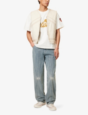 HONOR THE GIFT: Dayton Embroidered Straight-Leg Denim Jeans