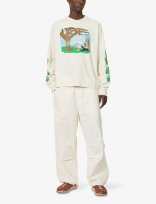 STORY MFG: Grateful Long-Sleeves Cotton-Jersey T-Shirt