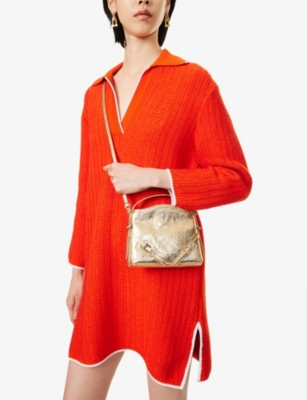 GIVENCHY: Voyou Nano Top-Handle Leather Cross Body Bag