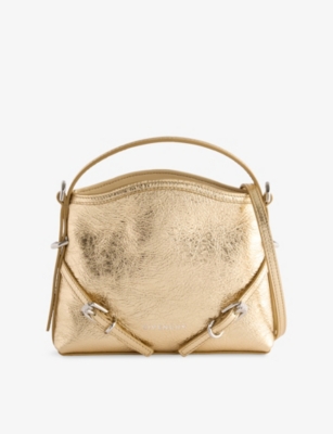GIVENCHY: Voyou Nano Top-Handle Leather Cross Body Bag